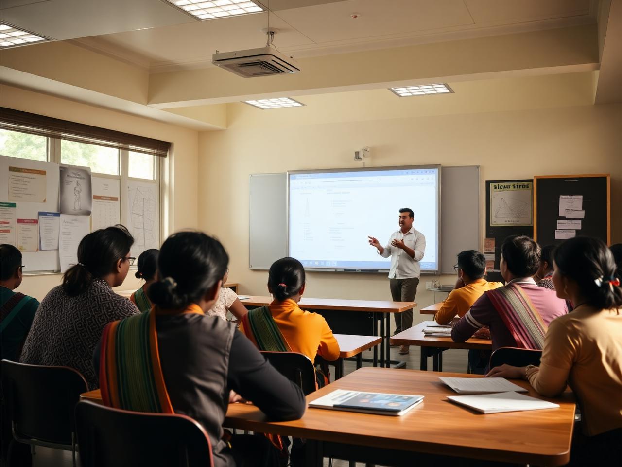 A bright classroom at Awesome Children School